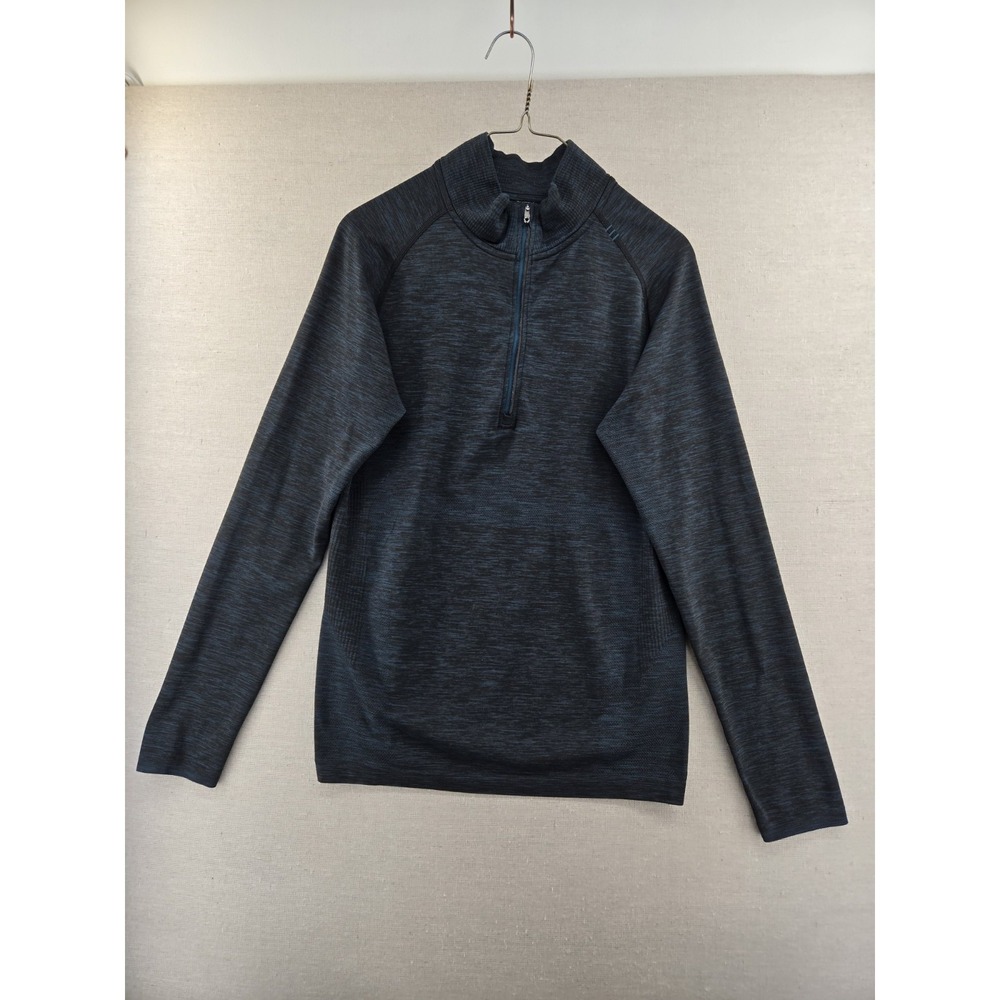Lululemon Mens Small Metal Vent Tech 1/2 Zip Pullover Blue heather